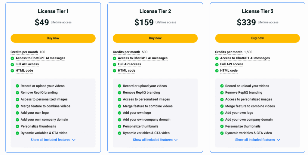 repliq pricing